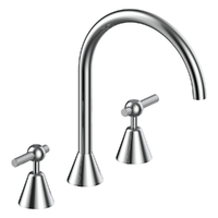 Fusion Lever Hob Spa Set - 1/4 Turn Ceramic Brushed Nickel