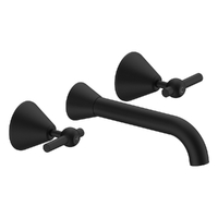 Fusion Lever Wall Spa Set - 1/4 Turn Ceramic Matt Black
