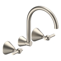 Fusion Lever Wall Sink/Laundry Set - 4 Star - 1/4 Turn Ceramic Brushed Nickel (Lf)