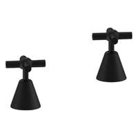 Fusion Cross Sink Top Assemblies - Jumper Valve - Matt Black (Lf)