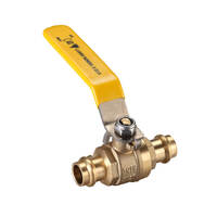 15mm Copper Press Gas Ball Valve Lever Handle AGA Approved