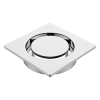 Halo Floor Waste 80Mm Square Top Chrome