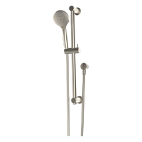 Evolve 3 Function Hand Shower On Brass Rail - Adj Centres - 3 Star - Brushed Nickel