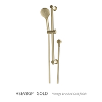 Evolve 3 Function Hand Shower On Brass Rail - Adj Centres - 3 Star - Gold