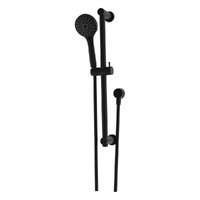 Evolve 3 Function Hand Shower On Brass Rail - Adj Centres - 3 Star - Matt Black