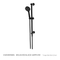 Evolve 3 Function Hand Shower On Water Rail - Adj Centres - 3 Star - Brushed Black Sapphire