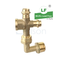 UNION-FIT SWIVEL COMBI 4-WAY R3/4 MI x 15mm PRESS x 15mm FI