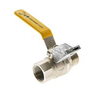 20mm MI X FI AGA Approved Ball Valve Lever Handle Lockable 