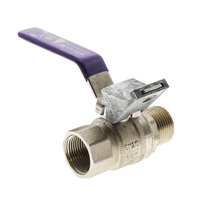 15mm Lilac Watermarked Ball Valve Lever Handle Lock MI X FI 