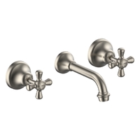 Merino Cross Bath Set - Jumper Valve Brushed Nickel