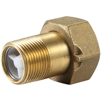 25FI X 20MI BSP With Check Valve Meter Coupling Brass 