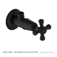 Merino Cross Cistern Cock - Jumper Valve Brushed Black Sapphire