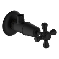 Merino Cross Cistern Cock - Jumper Valve Matt Black