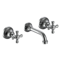 Merino Cross Bath Set - 3/4 Turn Ceramic Chrome