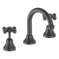 Merino Cross Basin Set - Fixed Spout - 6 Star - 3/4 Turn Ceramic Gunmetal (Lf)