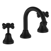 Merino Cross Basin Set - Fixed Spout - 4 Star - 3/4 Turn Ceramic Matt Black (Lf)