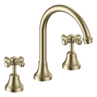 Merino Cross Vanitee Sink Set - 4 Star - 3/4 Turn Ceramic Brushed Gold (Lf)