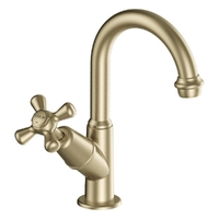 Merino Cross Swivel Pillar Tap - 4 Star - 3/4 Turn Ceramic Brushed Gold (Lf)