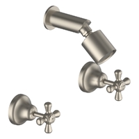 Merino Cross Shower Set - Sileno Shower - 3 Star - 3/4 Turn Ceramic Brushed Nickel