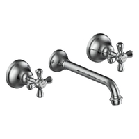 Merino Cross Wall Spa Set - 3/4 Turn Ceramic Chrome