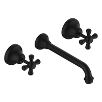 Merino Cross Wall Spa Set - 3/4 Turn Ceramic Matt Black