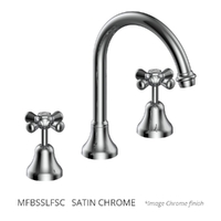 Merino Cross Hob Sink Set - 4 Star - Jumper Valve Satin Chrome (Lf)