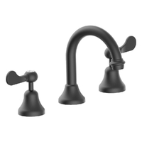 Merino Flared Basin Set - Fixed Spout - 4 Star - 1/4 Turn Ceramic Gunmetal (Lf)