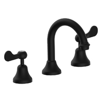 Merino Flared Basin Set - Fixed Spout - 4 Star - 1/4 Turn Ceramic Matt Black (Lf)