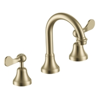 Merino Flared Basin Set - Swivel Spout - 6 Star - 1/4 Turn Ceramic Brushed Gold (Lf)