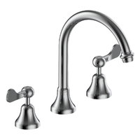 Merino Flared Vanitee Sink Set - 4 Star - 1/4 Turn Ceramic Chrome (Lf)