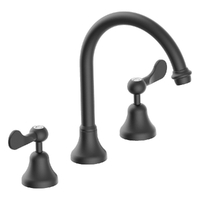 Merino Flared Vanitee Sink Set - 4 Star - 1/4 Turn Ceramic Gunmetal (Lf)