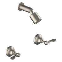 Merino Flared Shower Set - Sileno Shower - 3 Star - 1/4 Turn Ceramic Brushed Nickel