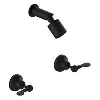 Merino Flared Shower Set - Sileno Shower - 3 Star - 1/4 Turn Ceramic Matt Black