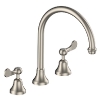 Merino Flared Hob Spa Set - 1/4 Turn Ceramic Brushed Nickel