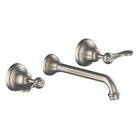 Merino Flared Wall Basin Set - 6 Star - 1/4 Turn Ceramic Brushed Nickel (Lf)