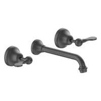 Merino Flared Wall Basin Set - 6 Star - 1/4 Turn Ceramic Gunmetal (Lf)