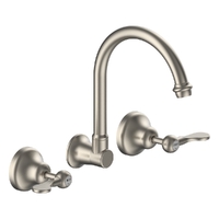 Merino Flared Wall Sink/Laundry Set - 4 Star - 1/4 Turn Ceramic Brushed Nickel (Lf)
