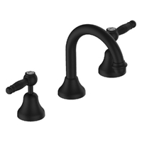 Merino Lever Basin Set - Fixed Spout - 6 Star - 1/4 Turn Ceramic Matt Black (Lf)
