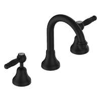 Merino Lever Basin Set - Swivel Spout - 6 Star - 1/4 Turn Ceramic Matt Black (Lf)