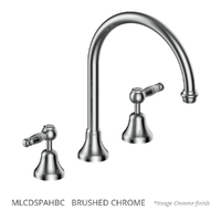 Merino Lever Hob Spa Set - 1/4 Turn Ceramic Brushed Chrome