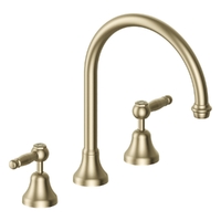 Merino Lever Hob Spa Set - 1/4 Turn Ceramic Brushed Gold