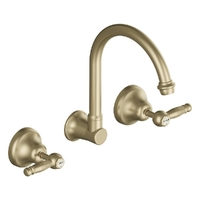 Merino Lever Wall Sink/Laundry Set - 4 Star - 1/4 Turn Ceramic Brushed Gold (Lf)
