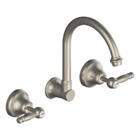 Merino Lever Wall Sink/Laundry Set - 4 Star - 1/4 Turn Ceramic Brushed Nickel (Lf)