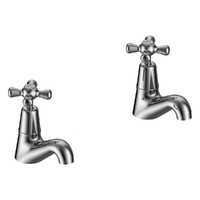 Merino Cross Pillar Cocks - 4 Star - Pair - Jumper Valve Chrome (Lf)