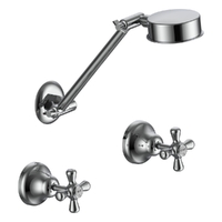 Merino Cross Shower Set - A/D Shower - 3 Star - Jumper Valve Chrome