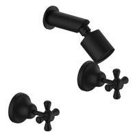 Merino Cross Shower Set - Sileno Shower - 3 Star - Jumper Valve Matt Black