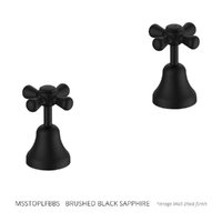 Merino Cross Sink Top Assembly - Jumper Valve - Brushed Black Sapphire (Lf)