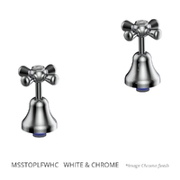 Merino Cross Sink Top Assembly - Jumper Valve - White Chrome (Lf)
