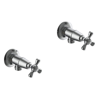 Merino Cross Washing Machine Cocks - Pair - Jumper Valve Chrome