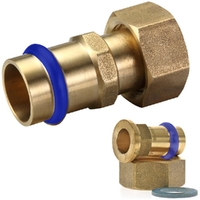 DN15 X 1/2FI Flat Swivel Nut FI Adapter Straight Water Press